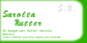 sarolta mutter business card